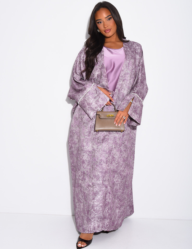 Satin dress and textured...