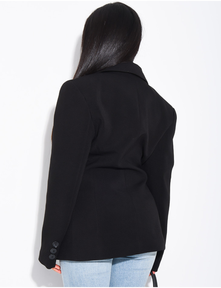 Premium blazer with fitted waist