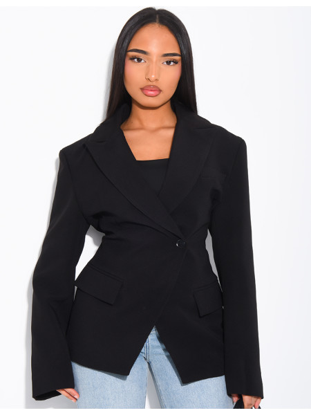Premium blazer with fitted waist