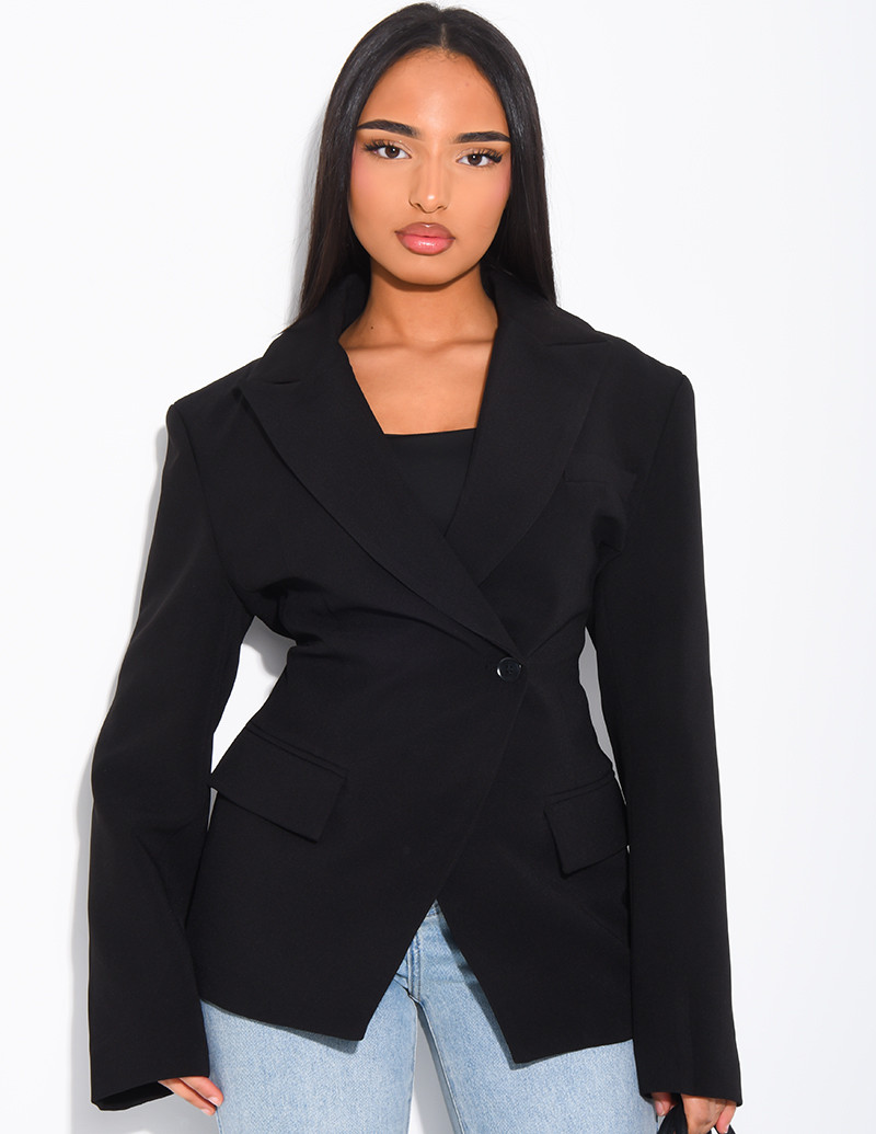 Premium blazer with fitted...