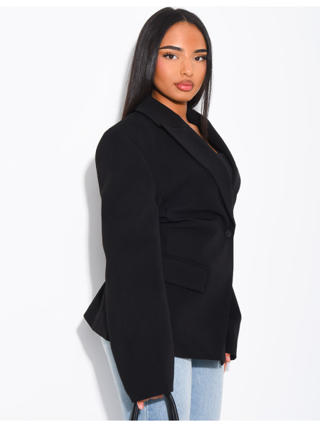 Premium blazer with fitted waist