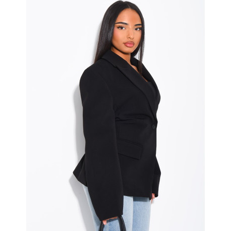 Premium blazer with fitted waist
