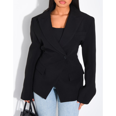 Premium blazer with fitted waist