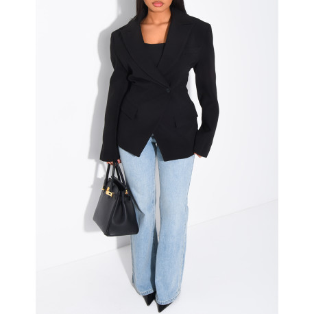 Premium blazer with fitted waist