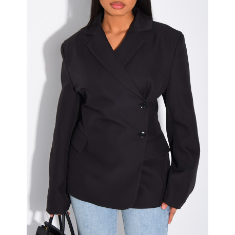Premium fitted blazer with side closure