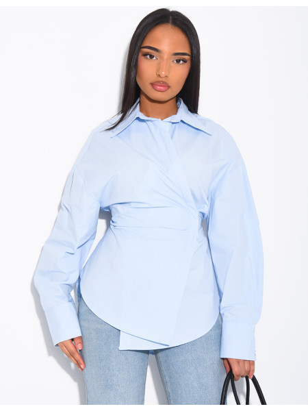 Tailliertes Hemd mit seitlichen Verschlüssen