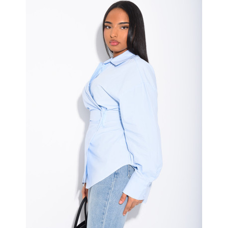 Tailliertes Hemd mit seitlichen Verschlüssen