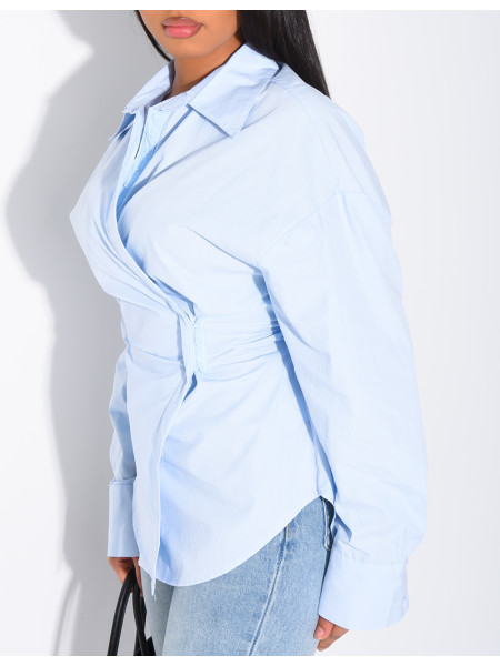 Tailliertes Hemd mit seitlichen Verschlüssen