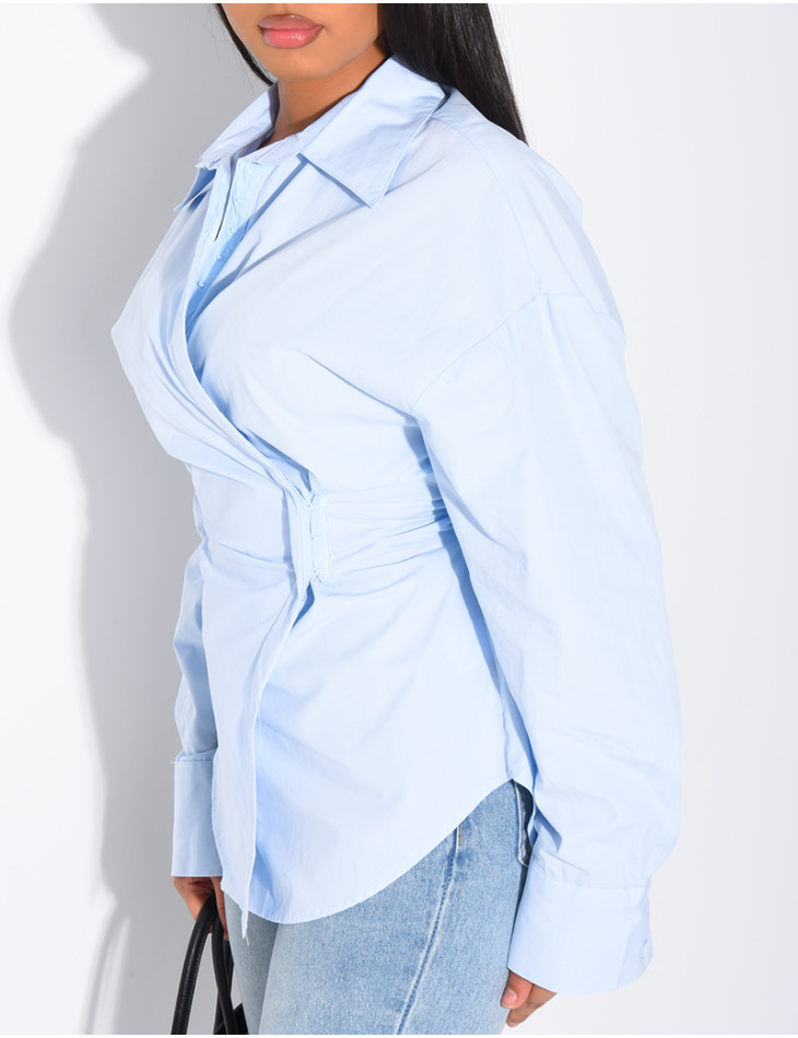 Tailliertes Hemd mit seitlichen Verschlüssen