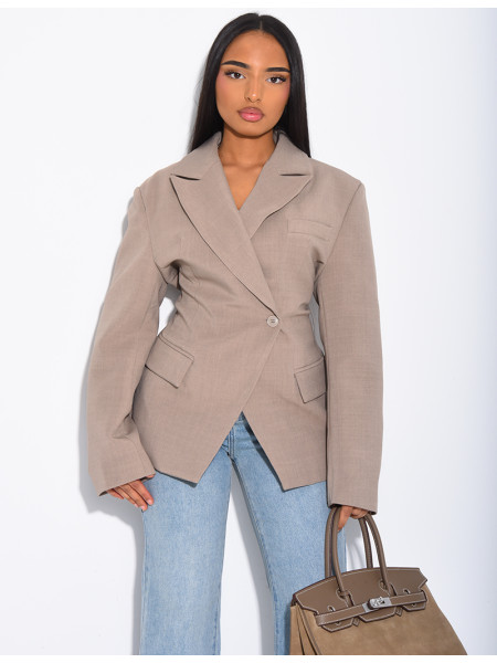 Blazer premium cintré à la taille