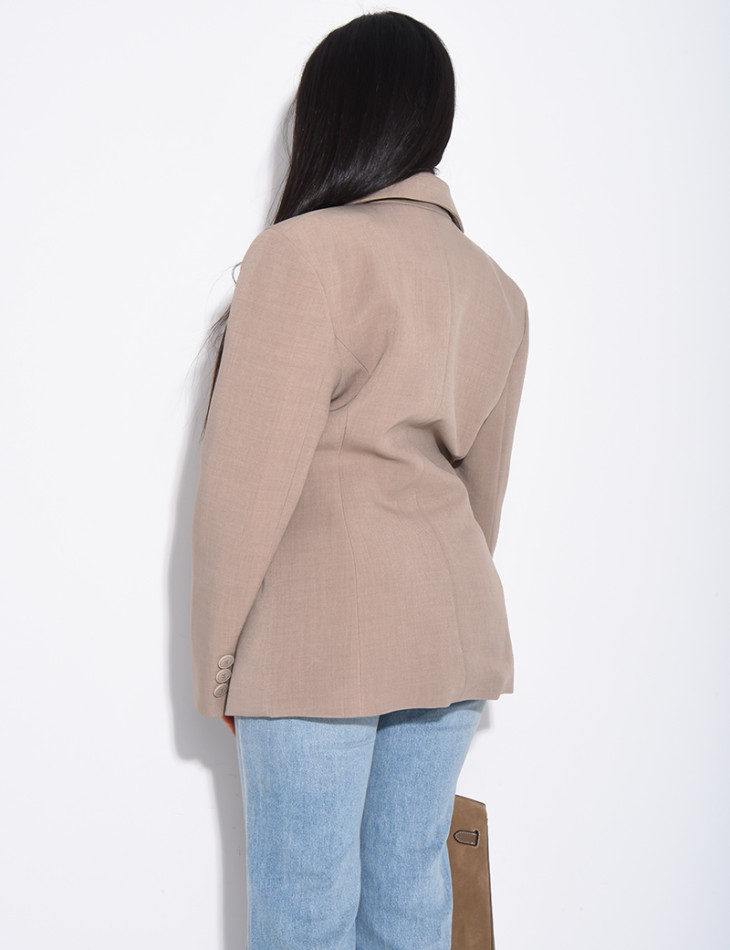 Blazer premium cintré à la taille