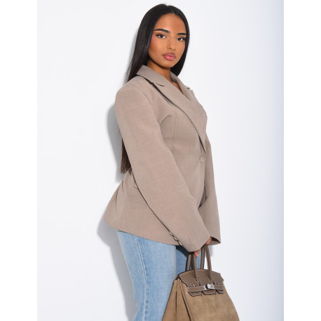 Blazer premium cintré à la taille