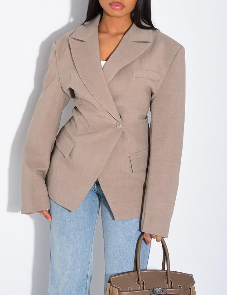 Blazer premium cintré à la taille