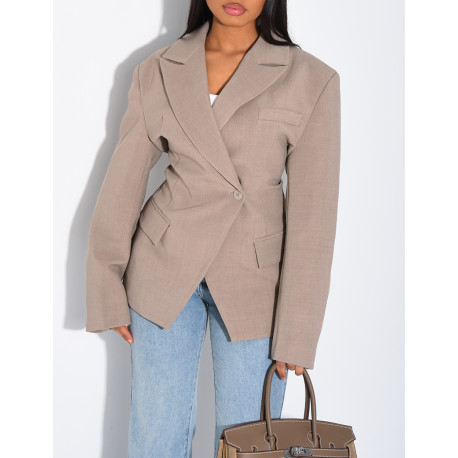 Blazer premium cintré à la taille