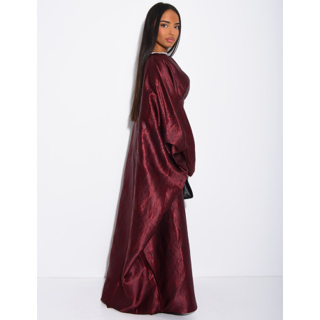 Robe ample à bordures en perles