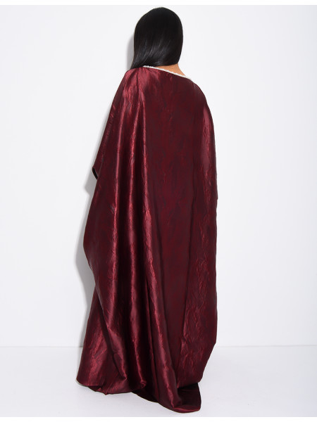 Robe ample à bordures en perles