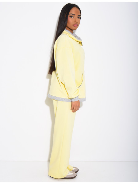 Ensemble veste et pantalon à bordures contrastantes