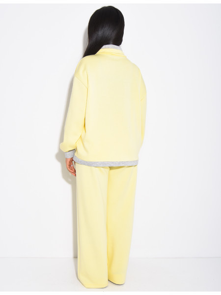 Ensemble veste et pantalon à bordures contrastantes