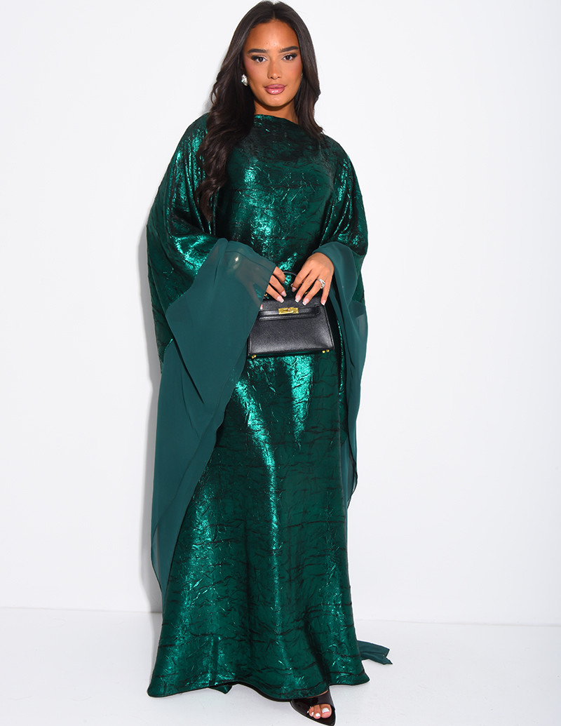 Abaya papillon en tissu...