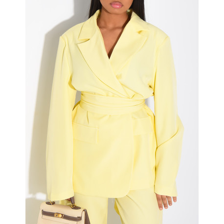 Ensemble de tailleur blazer cintré et pantalon droit