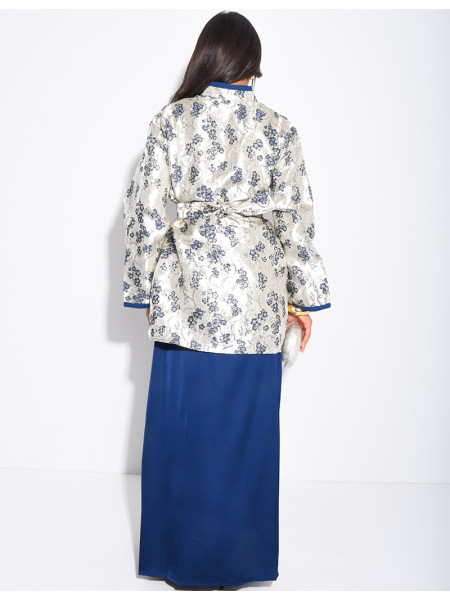 Brocade kimono set with matching dress
