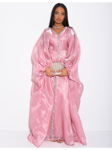 Abaya mit Kristallen