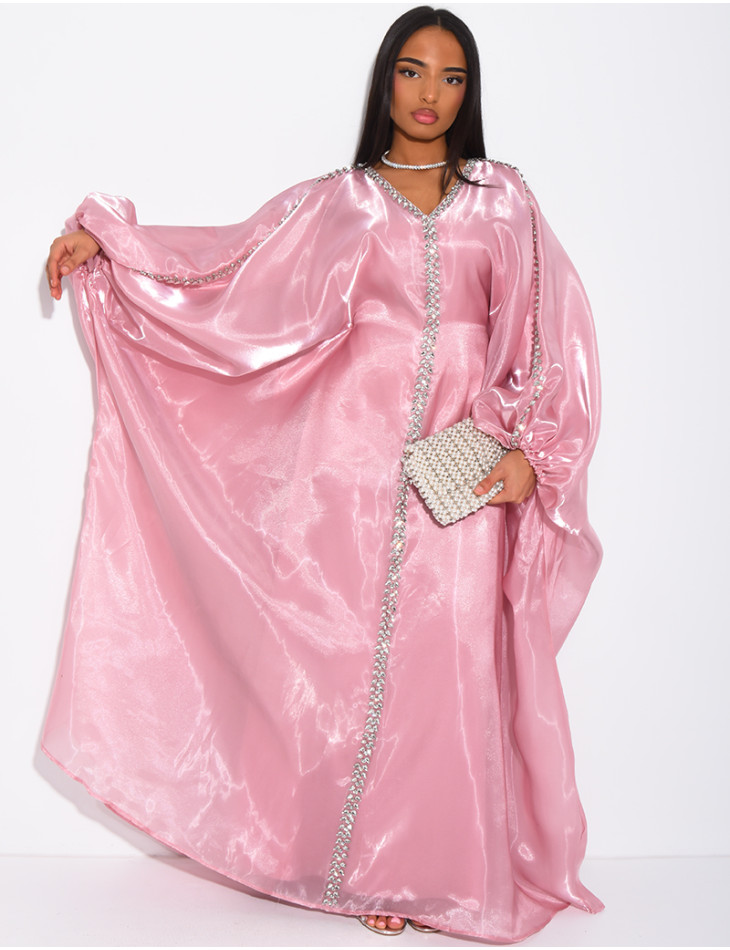 Abaya mit Kristallen