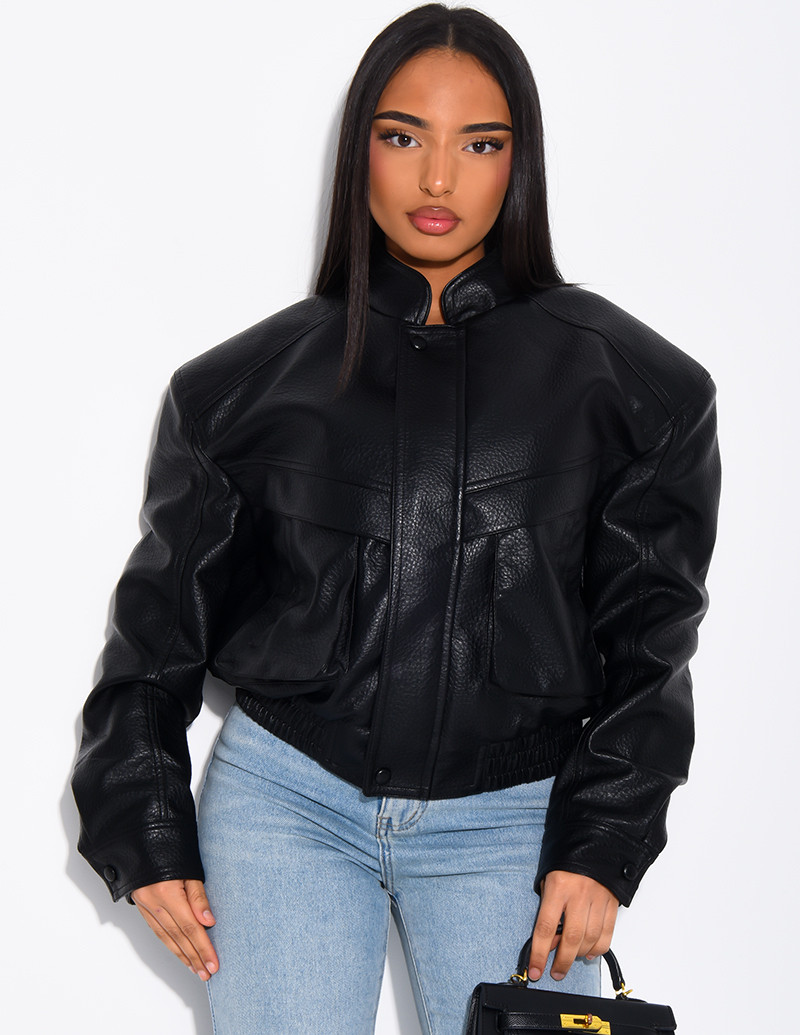 Kurze Bomberjacke aus...