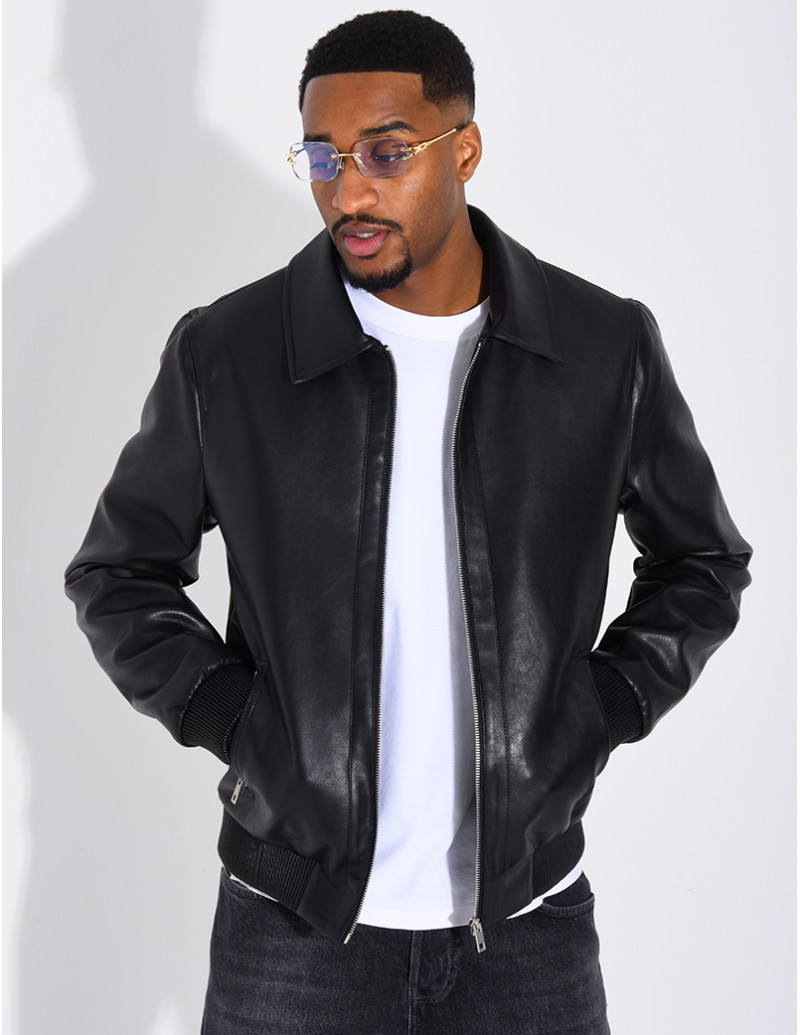 Veste en similicuir
