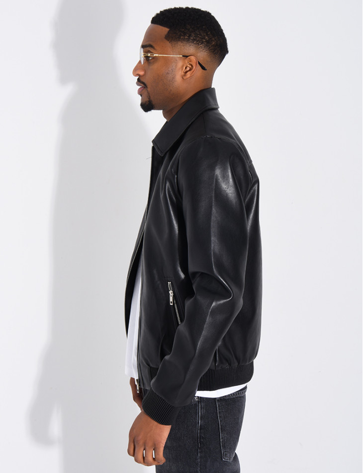 Veste en similicuir