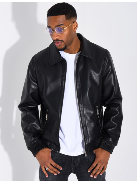 Veste en similicuir