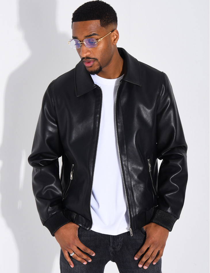 Veste en similicuir
