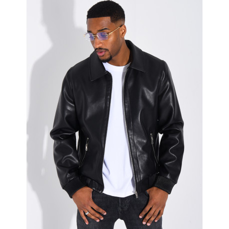 Veste en similicuir