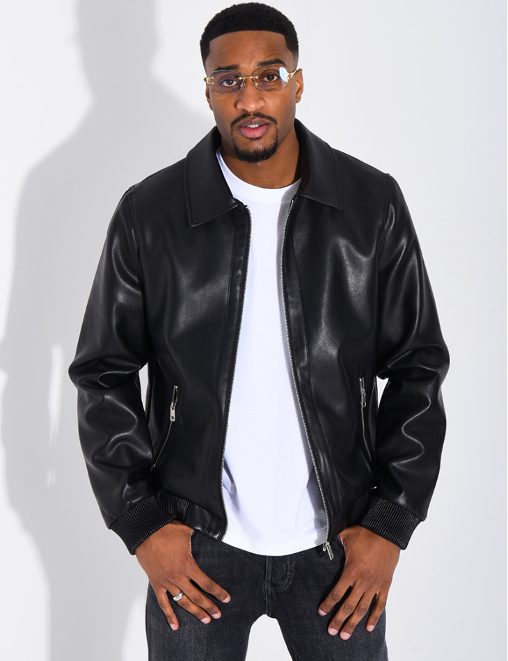 Veste en similicuir