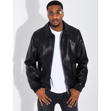 Veste en similicuir