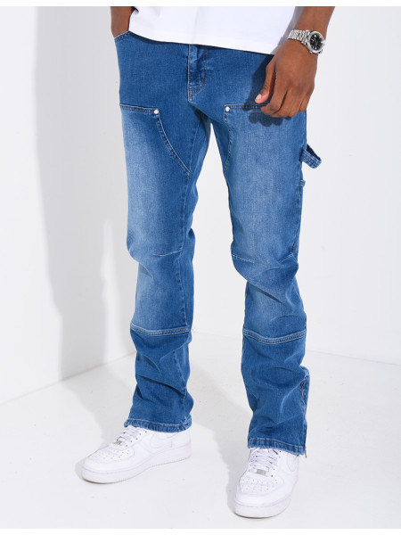 Jeans à fermeture éclaire aux chevilles