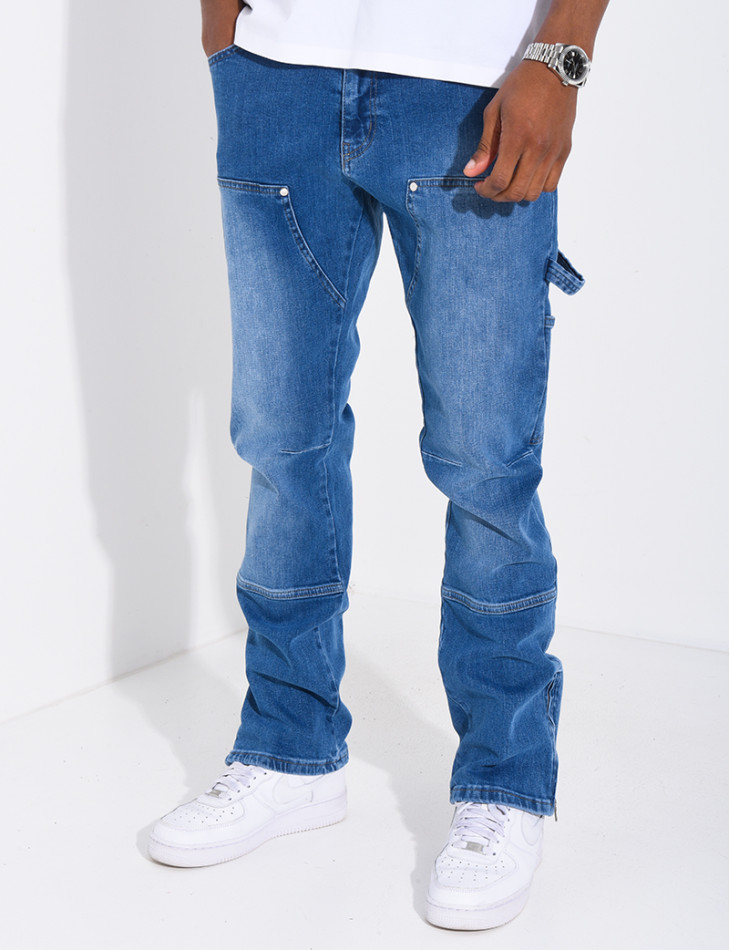 Jeans à fermeture éclaire aux chevilles