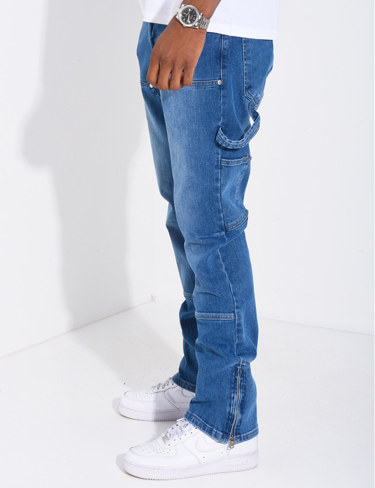 Jeans à fermeture éclaire aux chevilles