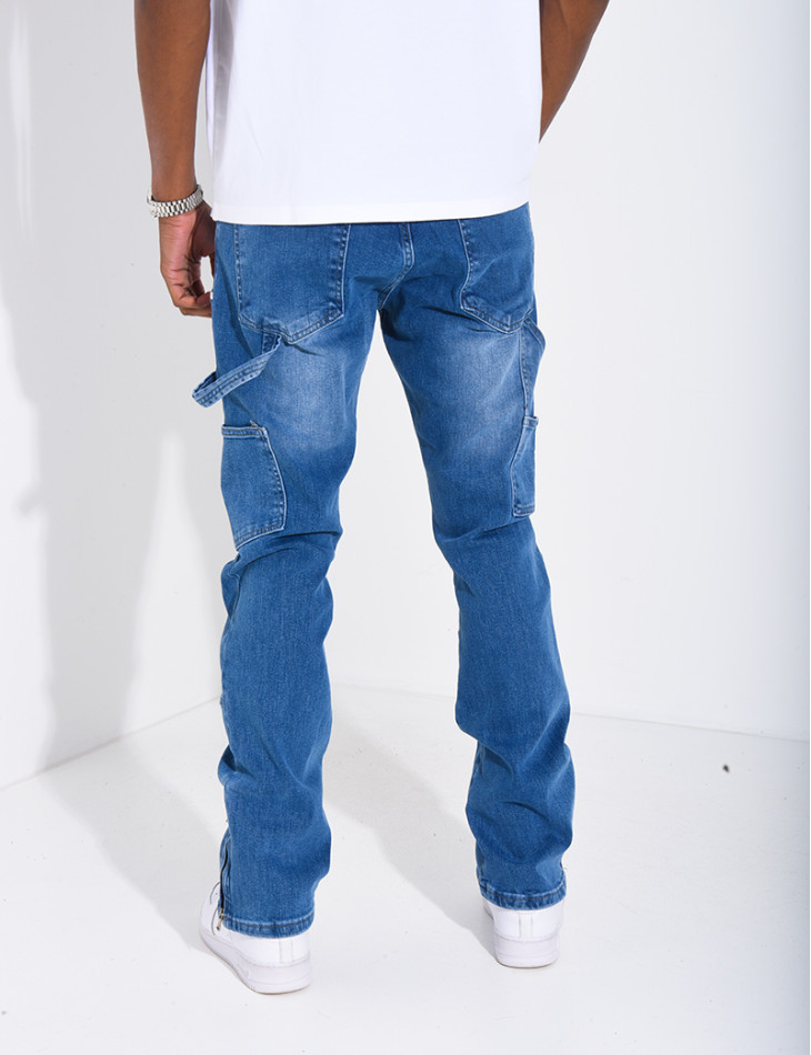 Jeans à fermeture éclaire aux chevilles