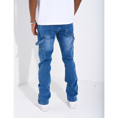 Jeans à fermeture éclaire aux chevilles