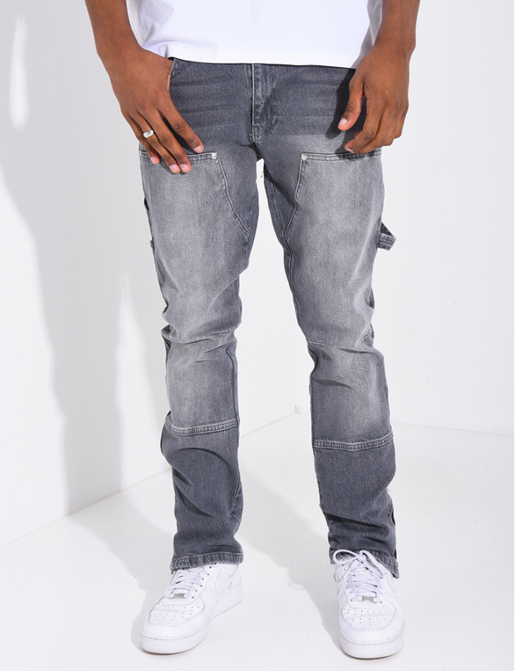 Jeans à fermeture éclaire aux chevilles