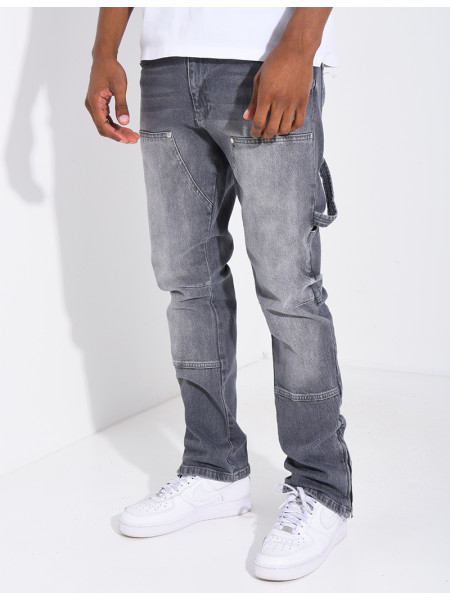 Jeans à fermeture éclaire aux chevilles