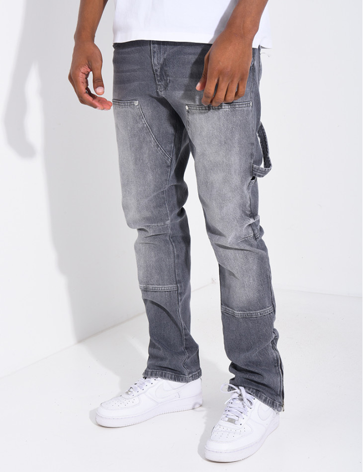 Jeans à fermeture éclaire aux chevilles