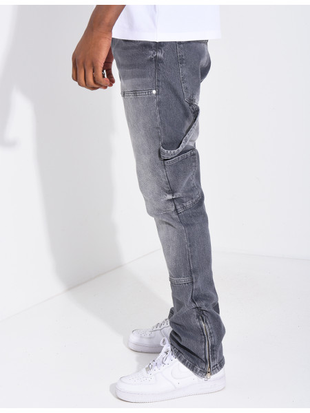 Jeans à fermeture éclaire aux chevilles