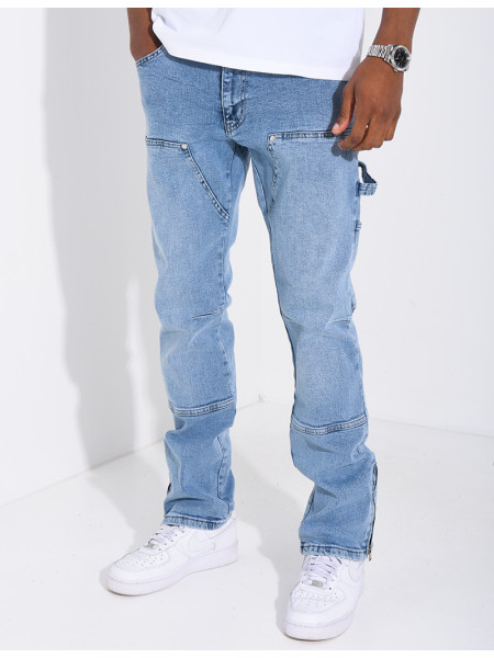 Jeans à fermeture éclaire aux chevilles