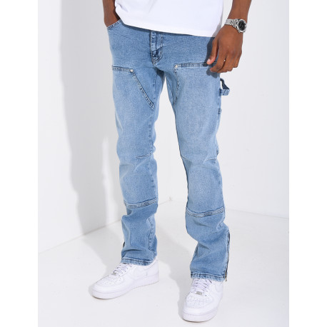 Jeans à fermeture éclaire aux chevilles