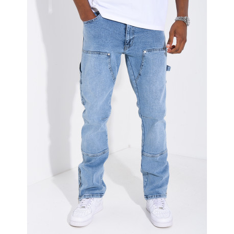 Jeans à fermeture éclaire aux chevilles