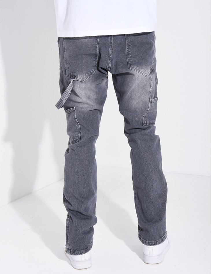 Jeans à fermeture éclaire aux chevilles