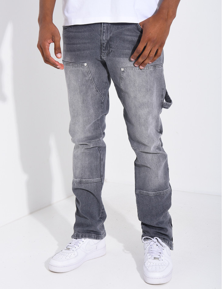 Jeans à fermeture éclaire aux chevilles