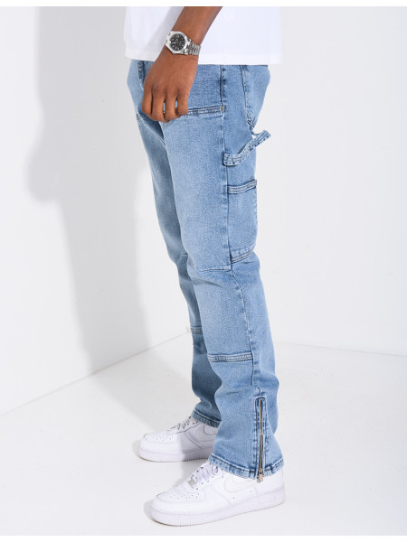 Jeans à fermeture éclaire aux chevilles